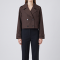 Margaux | Classic Short Double-Breasted Trench Coat for Women