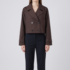 Margaux | Classic Short Double-Breasted Trench Coat for Women