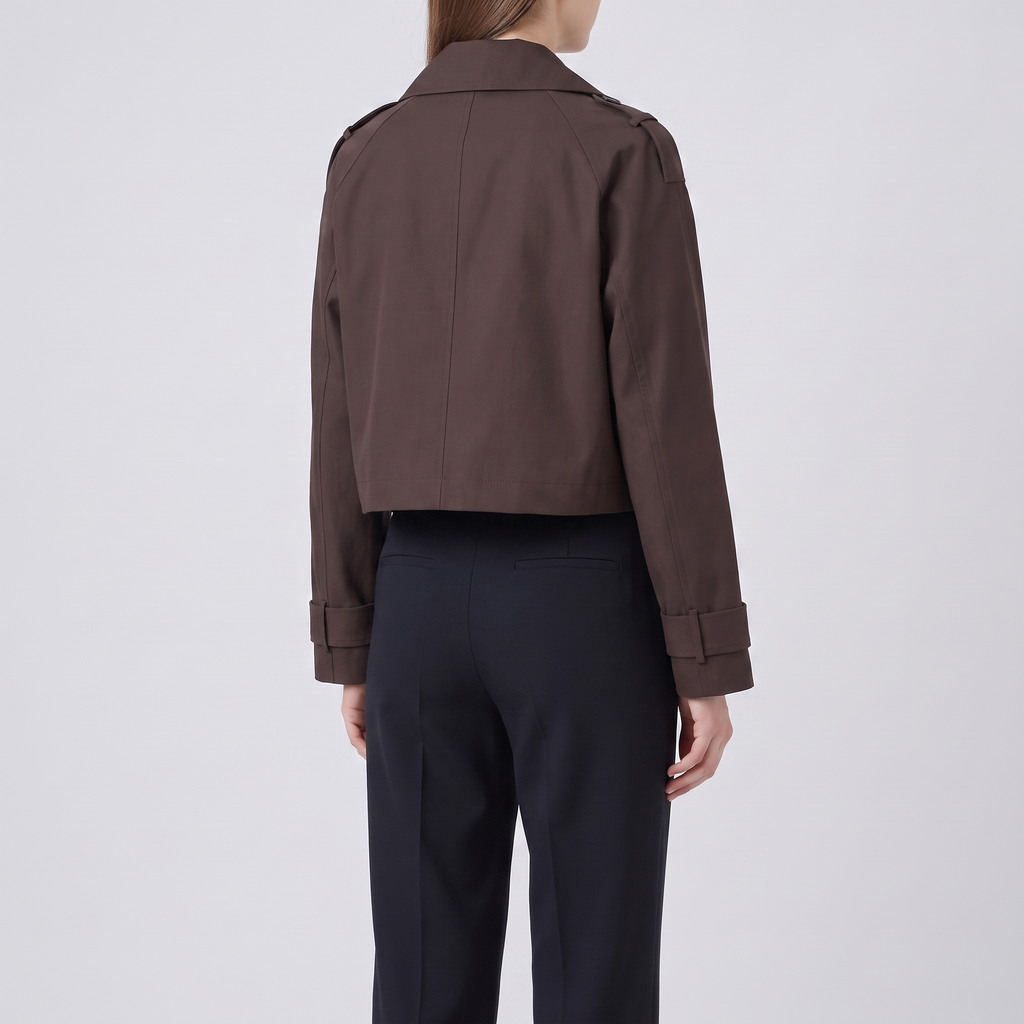 Margaux | Classic Short Double-Breasted Trench Coat for Women